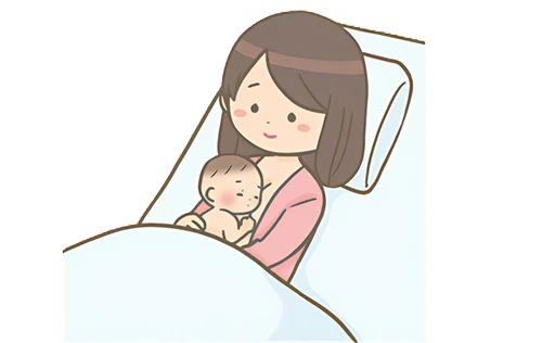 赤ちゃんとママのイラスト